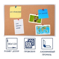 Доска пробковая 1200х900 - «globural.ru» - Миасс