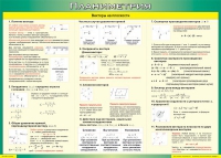 Таблица Векторы на плоскости (Планиметрия) 1000*1400 винил - «globural.ru» - Миасс