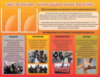 Стенд "Экстремизм-антисоциальное явление" - «globural.ru» - Миасс