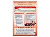 Стенд "Порядок действий работников школы при пожаре" - «globural.ru» - Миасс