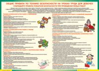 Правила безопасности на уроках труда для девочек 1000*1400 винил	 - «globural.ru» - Миасс