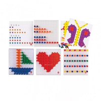 Мозаика Peg Board. Набор с прозрачными досками и картинками - «globural.ru» - Миасс