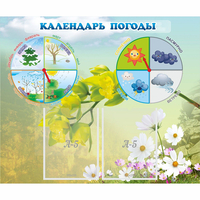 Стенд "Календарь погоды" с 2 карманами - «globural.ru» - Миасс
