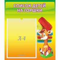 Стенд "Список детей на горшки" №1 - «globural.ru» - Миасс