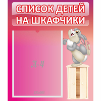 Стенд "Список на шкафчики" - «globural.ru» - Миасс