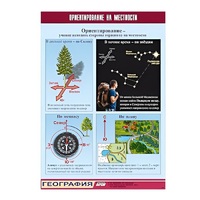 Таблица демонстрационная "Ориентирование на местности" (винил 70х100) - «globural.ru» - Миасс