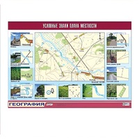 Таблица демонстрационная "Условные знаки плана местности" (винил 70x100) - «globural.ru» - Миасс