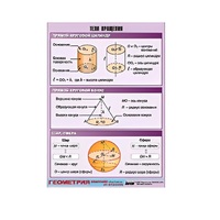 Таблица демонстрационная "Тела вращения" (винил 70х100) - «globural.ru» - Миасс