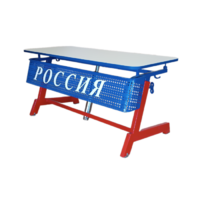 Стол ученический двухместный "Патриот-2п" на газовом лифте (р.гр. № 3-7 и наклоном столешницы ) - «globural.ru» - Миасс