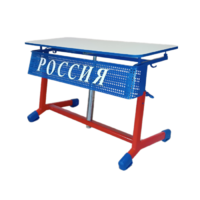 Стол ученический двухместный "Патриот-2о" на газовом лифте (р.гр. № 3-7 и наклоном столешницы) - «globural.ru» - Миасс
