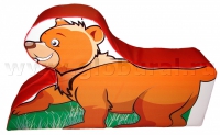 Напольная игрушка "Медвежонок" с шелкографией (ВИК) - «globural.ru» - Миасс