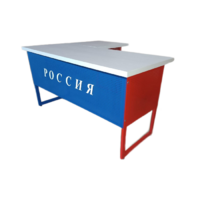 Стол преподавателя "Патриот" угловой с выкатной тумбой - «globural.ru» - Миасс
