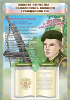 Стенд-уголок "Защита Отечества – обязанность каждого гражданина Российской Федерации" - «globural.ru» - Миасс