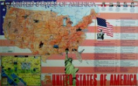 Учебная карта США на английском языке - «globural.ru» - Миасс