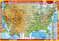 Настенная карта Соединенных Штатов Америки на английском языке (учебная) - «globural.ru» - Миасс