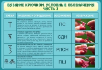 Стенд "Вязание крючком. Условные обозначения. Часть 2" - «globural.ru» - Миасс