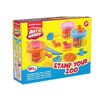 Пластилин на растительной основе Artberry/Stamp Your Zoo 3 бан./35 г со штампами - «globural.ru» - Миасс