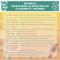 Стенд "Правила пожарной безопасности в кабинете физики" - «globural.ru» - Миасс