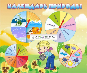 Стенд "Календарь природы" (вариант 1) - «globural.ru» - Миасс
